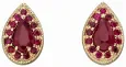 Boucles d oreilles rubis véritable et or jaune 9k