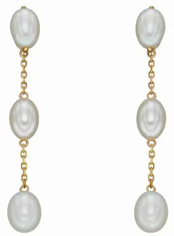 Mon-bijou - D2388c - Boucle d'oreille perle sur or 375/1000