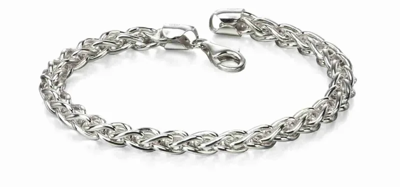 Bracelet chaîne  éclat d argent  en argent 925