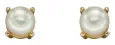 Éclat de juin : boucles d oreilles boucles or 9 carats et perle de culture