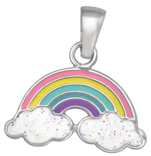 Collier arc-en-ciel  iris  en argent 925