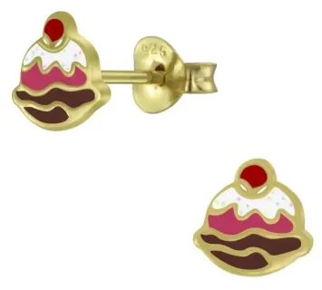 Boucles d oreilles éclat d or en argent 925