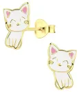 Boucles d oreilles  féline élégance  - argent 925 plaqué or