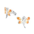 Boucles d oreilles libellule en argent massif 925