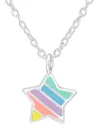Collier étoile arc-en-ciel en argent 925