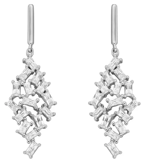 Boucles d Oreilles  Éclat Céleste  - Argent Massif 925 Rhodié