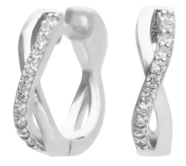 Boucles d oreilles  éclat pur  en argent 925 rhodié
