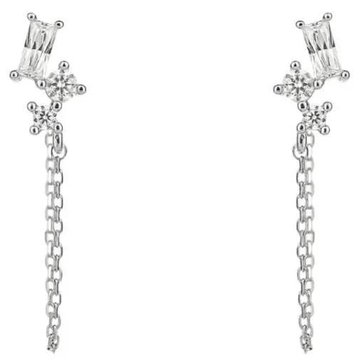 Boucles d oreilles  éclat lunaire  - argent massif 925
