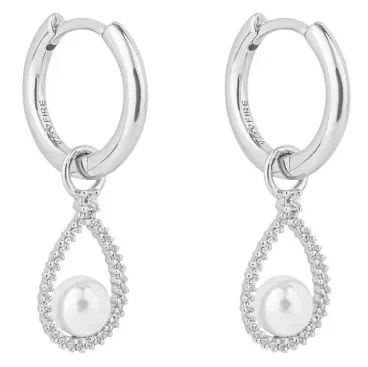 Boucles d oreilles perle de culture et argent 925 - céleste
