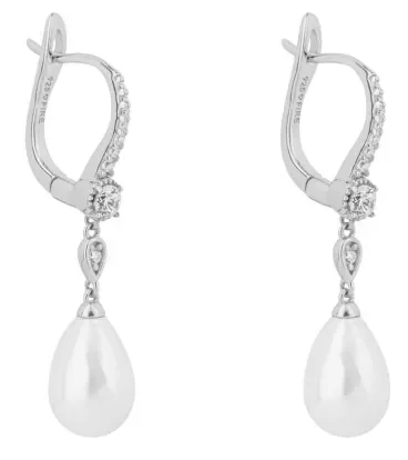 Boucles d oreilles perle de culture et argent 925