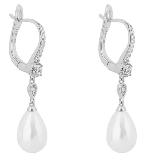 Boucles d oreilles perle de culture et argent 925