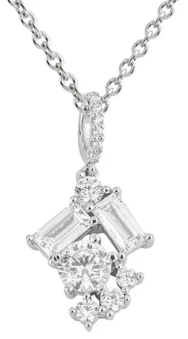 Collier Zirconium Solitaire  Éclat Pur  en Argent 925