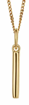 Collier initial i  argent 925 doré à l or fin 18 carats