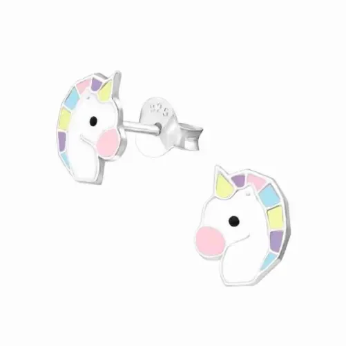 Boucles d Oreilles Licorne Féerique en Argent 925