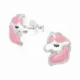 Boucles d oreilles licorne en argent 925 - bijou féerique pour femme et enfant