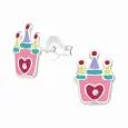 Boucles d oreilles château en argent 925 rhodié