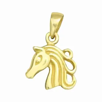 Collier licorne en argent 925 plaqué or 18 carats