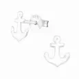 Boucle d'oreille ancre en argent 925