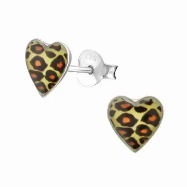 Boucles d oreilles Léopard Féline en Argent 925