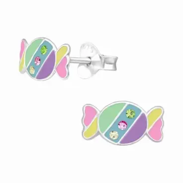 Boucles d oreilles bonbon à croquer en argent 925