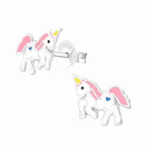 Boucles d oreilles boucles licorne féerique en argent 925 - femme et enfant