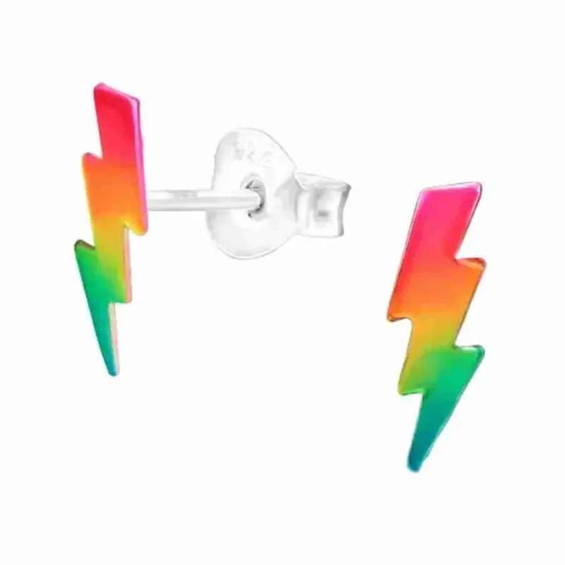 Boucles d oreilles éclair  foudre  en argent 925 pour femme