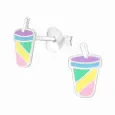 Boucles d oreilles  milk-shake pop  en argent 925