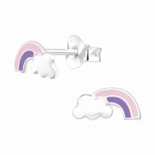 Boucles d oreilles  éclat céleste  en argent 925 cristaux arc-en-ciel