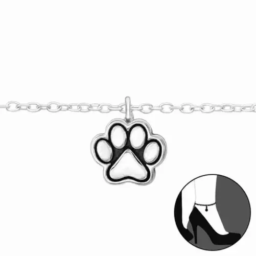 ✨ chaîne de cheville chat en argent 925