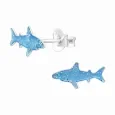 Boucle d oreille boucles requin  argent 925  bijou océan audacieux
