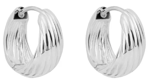 Créoles célestes en argent 925 rhodié