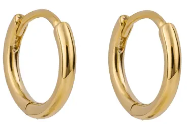 Boucles d oreilles boucles  aura dorée  - argent 925 plaqué or 18 carats