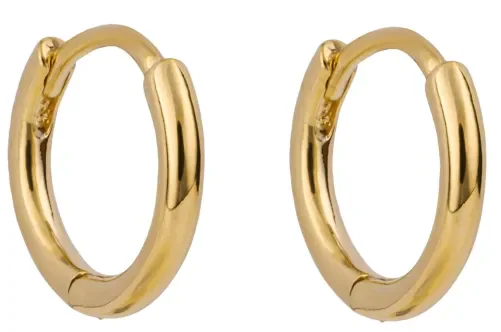 Boucles d oreilles boucles  aura dorée  - argent 925 plaqué or 18 carats