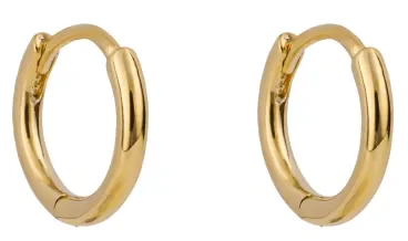 Créoles solaires plaqué or 18 carats sur argent 925