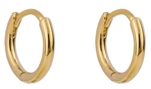 Créoles solaires plaqué or 18 carats sur argent 925