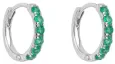 Boucles d oreilles boucles émeraude et or blanc 9 carats
