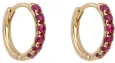 Boucles d oreilles boucles éclat de rubis - or jaune 9 carats