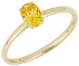Bague solitaire hélios en or 9 carats et saphir jaune