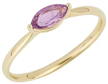 Bague saphir violet majestueux en or 9 carats