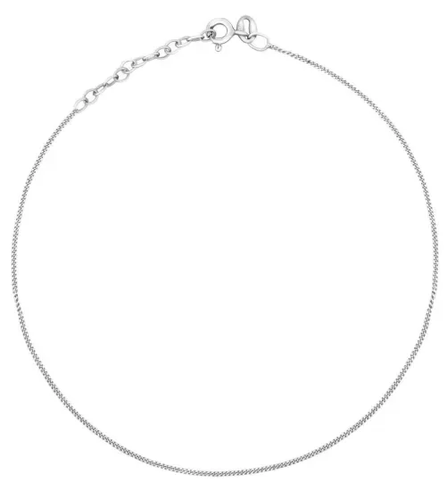 Chaîne de cheville argent 925 femme  maille fine et scintillante