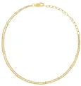 Chaîne de cheville  aura solaire  en argent plaqué or 18 carats