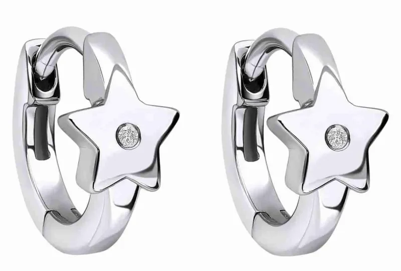 Boucles d oreilles étoile céleste - argent 925 scintillant