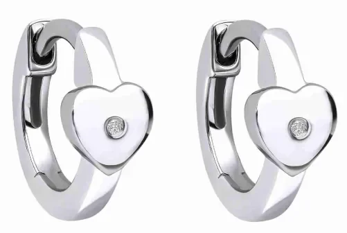 Boucles d oreilles boucles cœur en argent 925