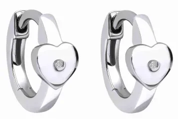 Boucles d oreilles boucles cœur en argent 925