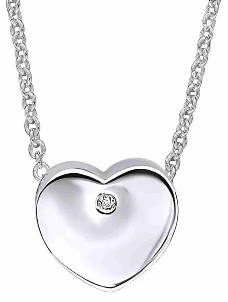 Collier cœur  éclat précieux  - argent 925 zirconium