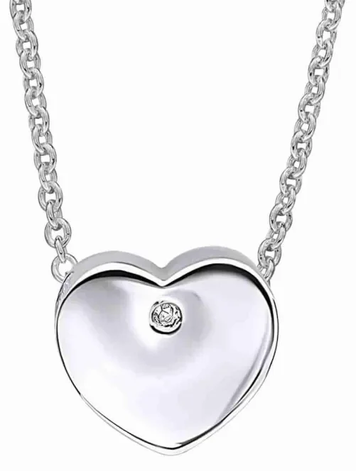 Collier cœur  éclat précieux  - argent 925 zirconium