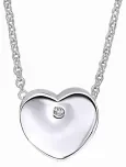 Collier cœur  éclat précieux  - argent 925 zirconium