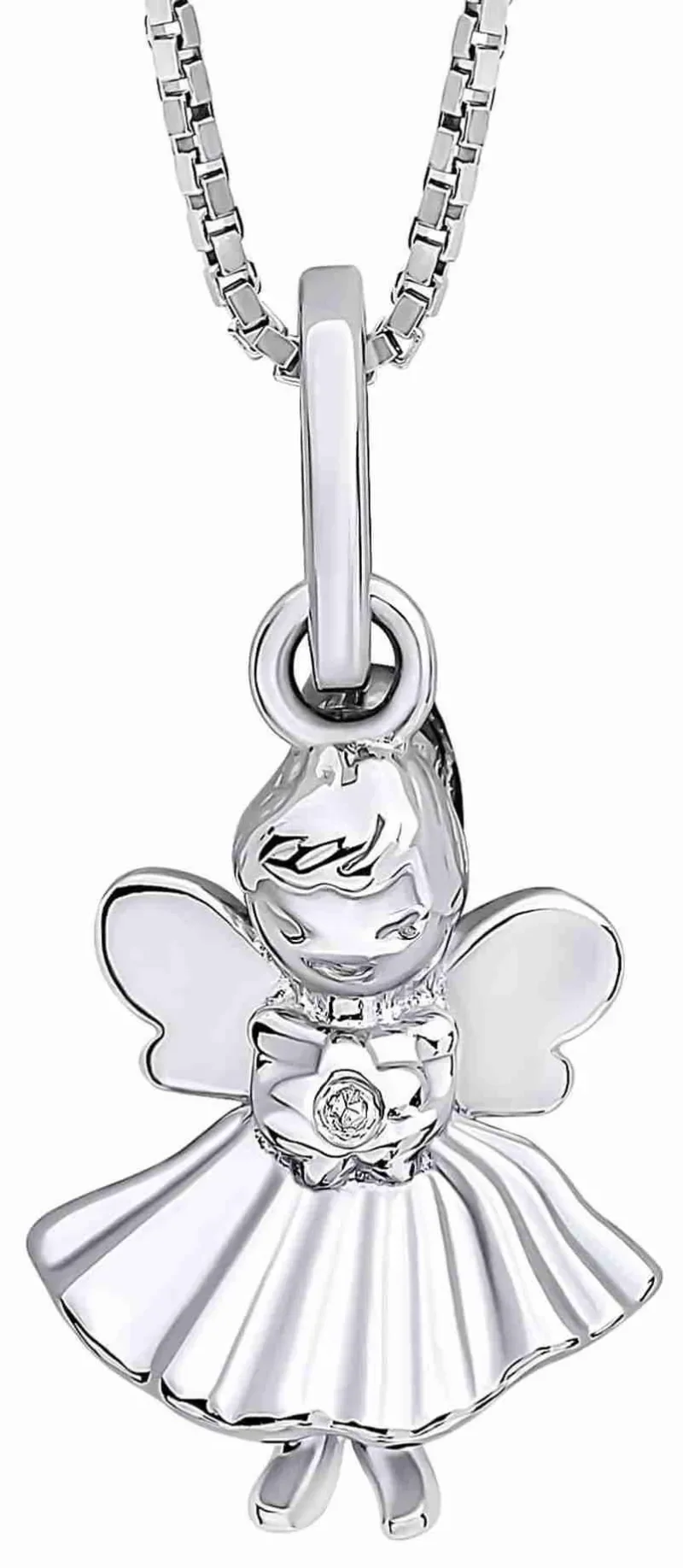 Collier fée magique en argent 925 pour fille - éclat de diamant