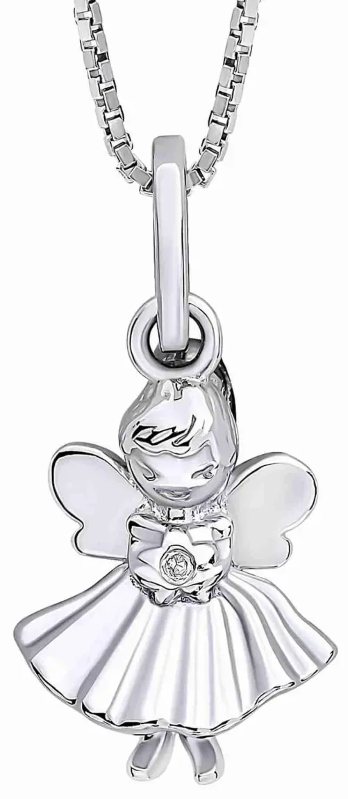 Collier fée magique en argent 925 pour fille - éclat de diamant