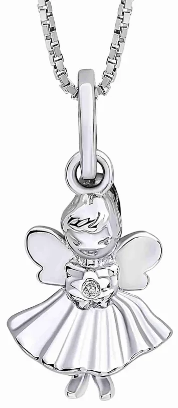 Collier fée magique en argent 925 pour fille - éclat de diamant